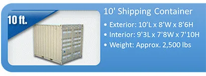 10' NEW Shipping Container - Transport Container - Sea Can