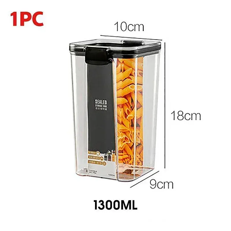 15.5-60.8 Fl Oz Plastic Food Storage Box Sets Stackable Kitchen Sealed Jar Containers