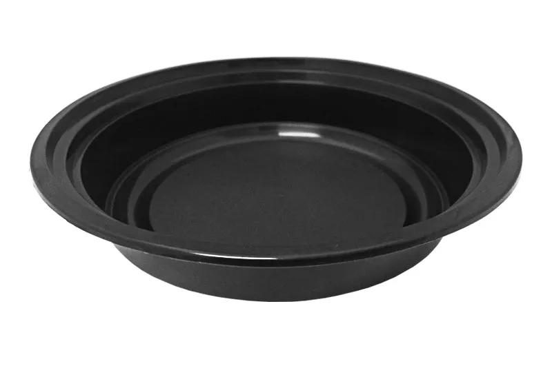 24 oz. Round Black 7" Container With Lid Combo 150/CS