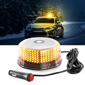 240 LED Emergency Warning Rotating Strobe Beacon Light with Magnetic Base for 12V Vehicle Cars Truck Snow Plow