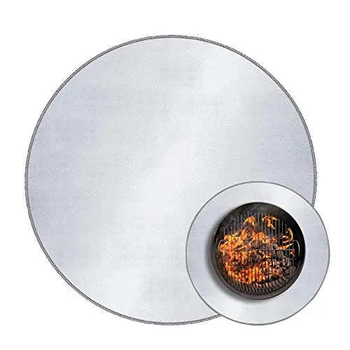 38 Inch Diameter Round Fire Pit Mat for Under Fire Pit Grill Mat BBQ Camping