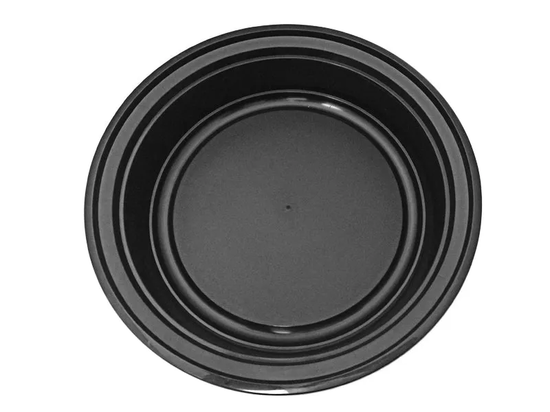 48 oz. Round Black 9" Container w/Lid Combo 150/CS