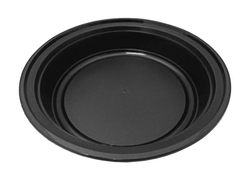 48 oz. Round Black 9" Container w/Lid Combo 50/PK