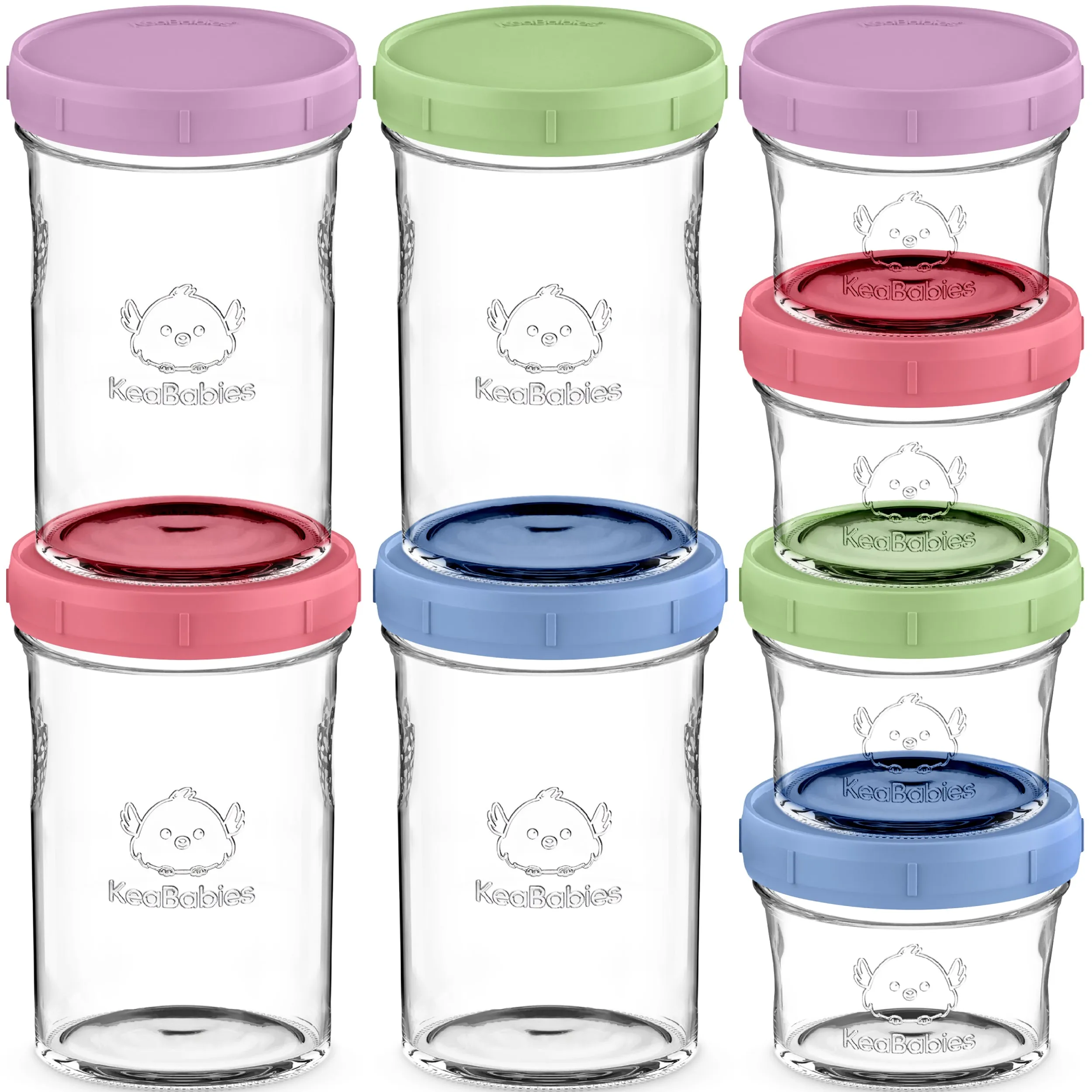 8-Pack Prep Jars Food Glass Containers