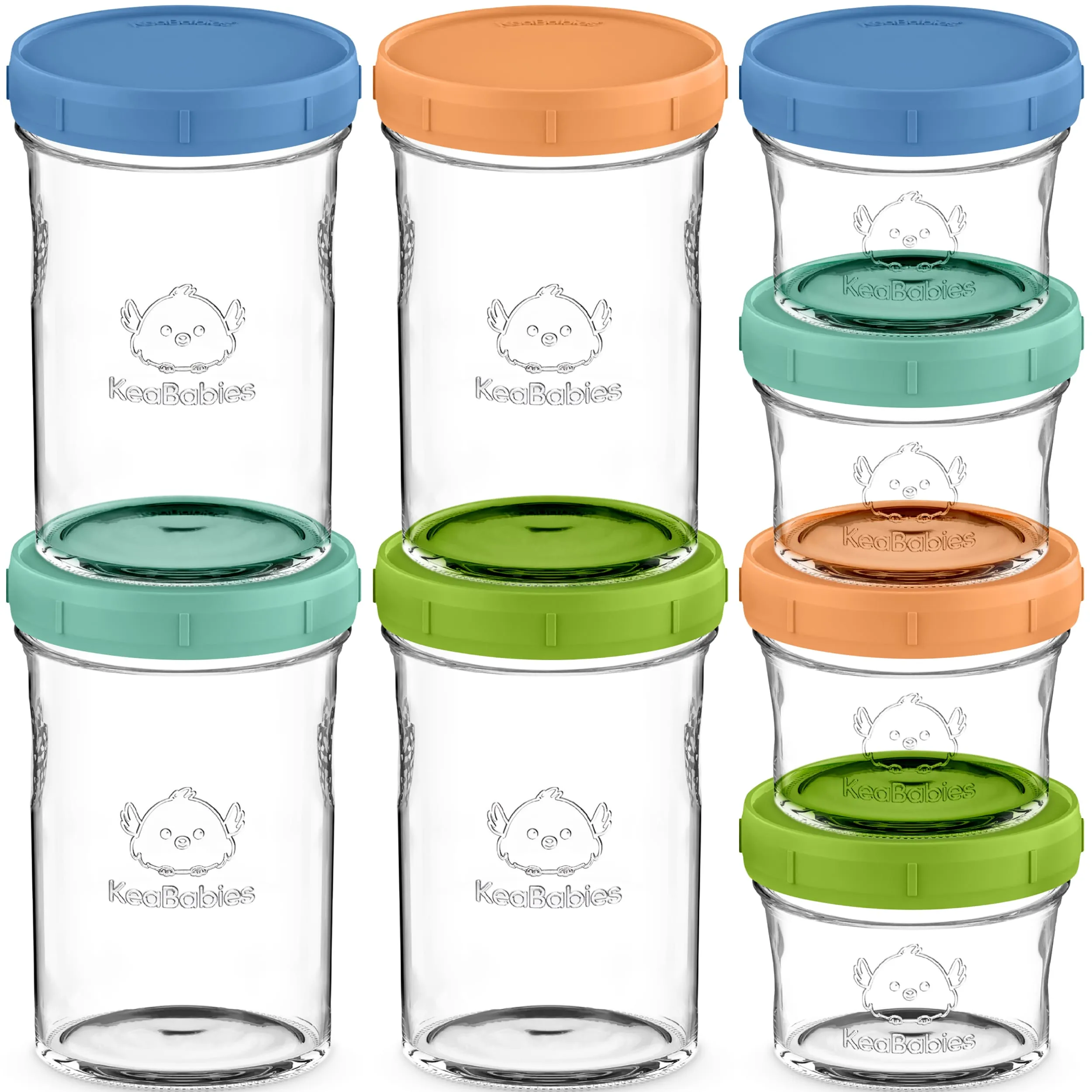 8-Pack Prep Jars Food Glass Containers