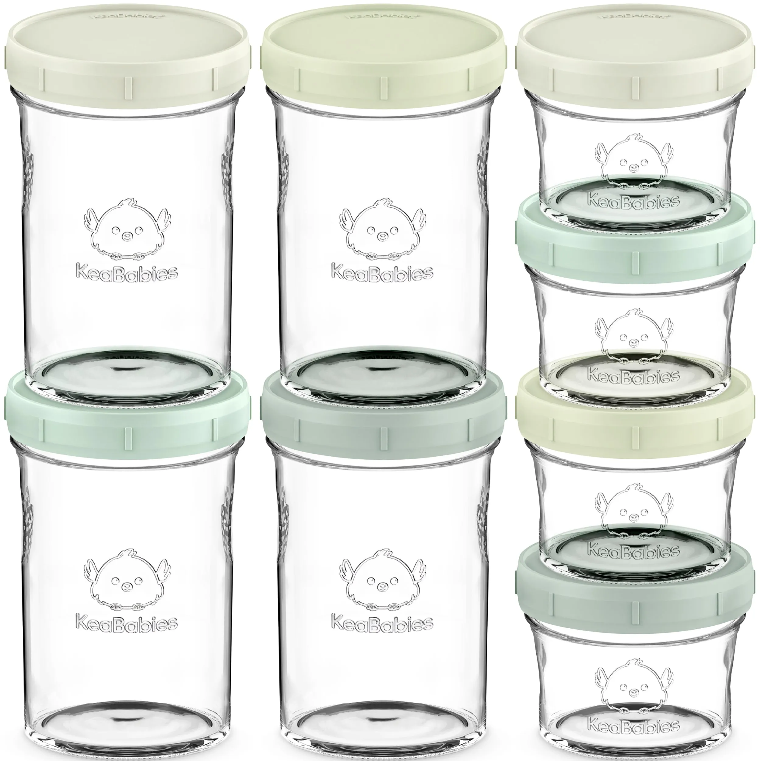 8-Pack Prep Jars Food Glass Containers