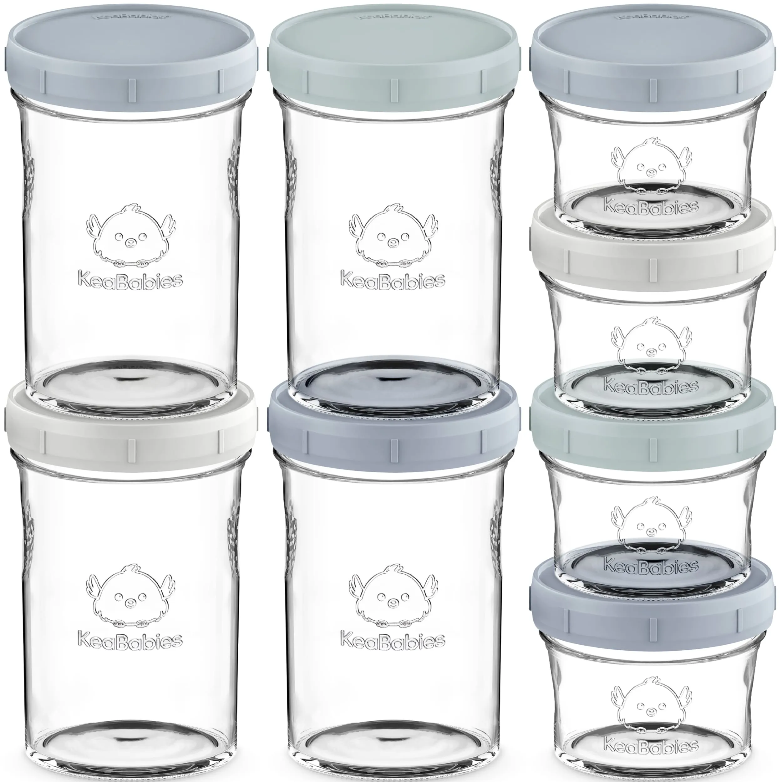 8-Pack Prep Jars Food Glass Containers