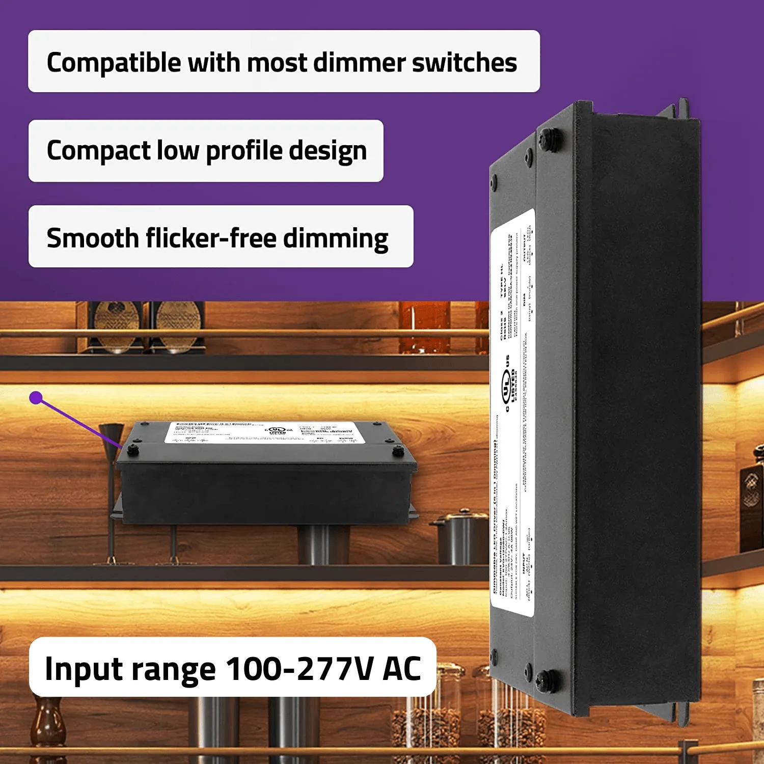 96W LED Dimmable Driver (Electronic, UL Listed) - 24 Volt