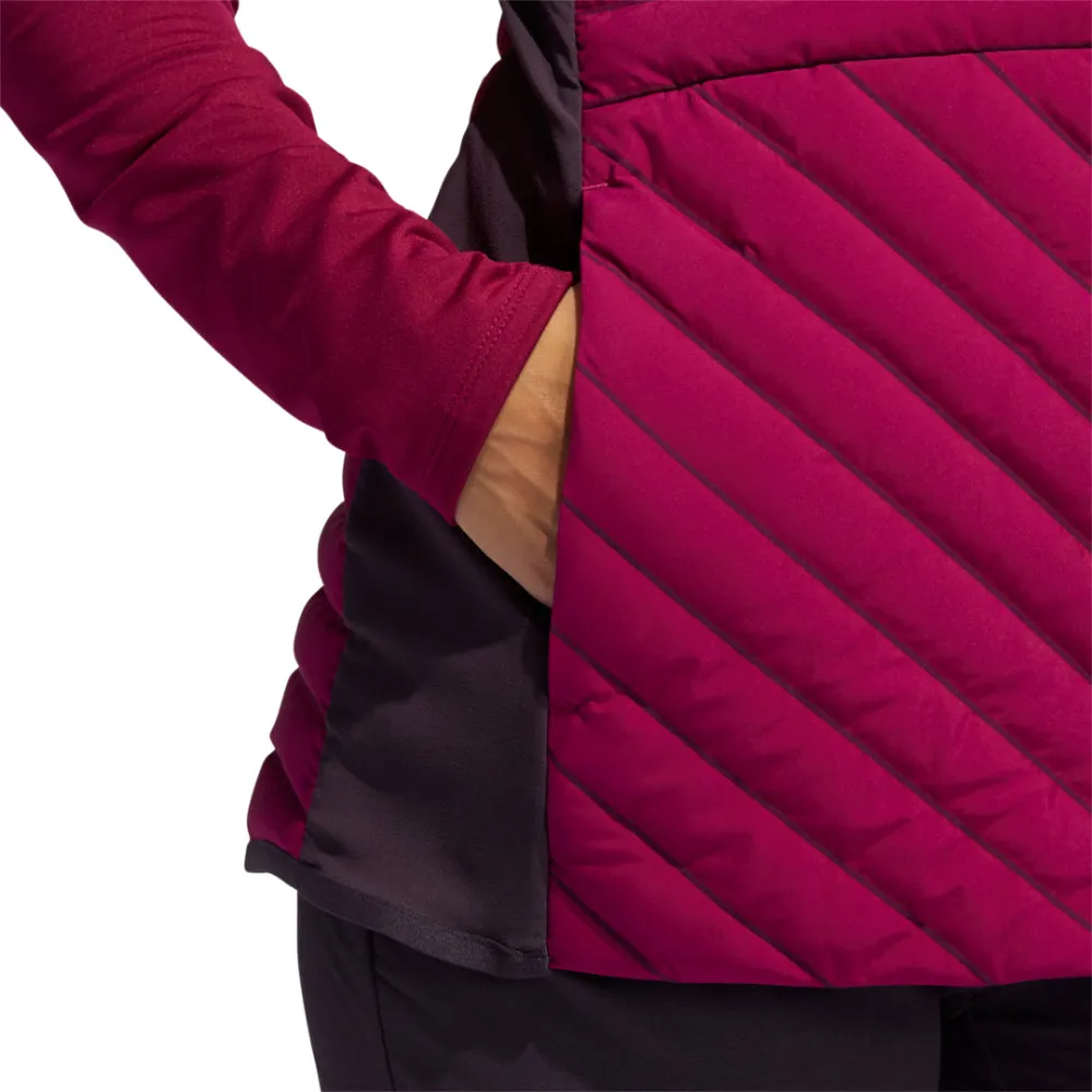 adidas Womens Down Filled Frostguard 2.0 Vest - POWER BERRY