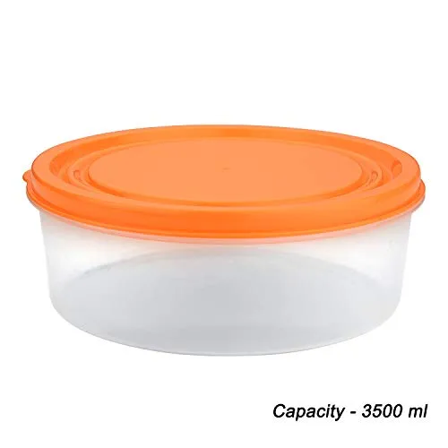 Airseal Storage Containers Set of 5, Orange for Kitchen Storage