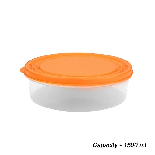 Airseal Storage Containers Set of 5, Orange for Kitchen Storage