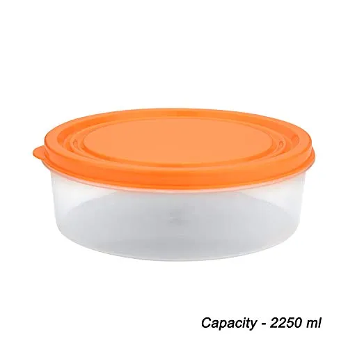 Airseal Storage Containers Set of 5, Orange for Kitchen Storage