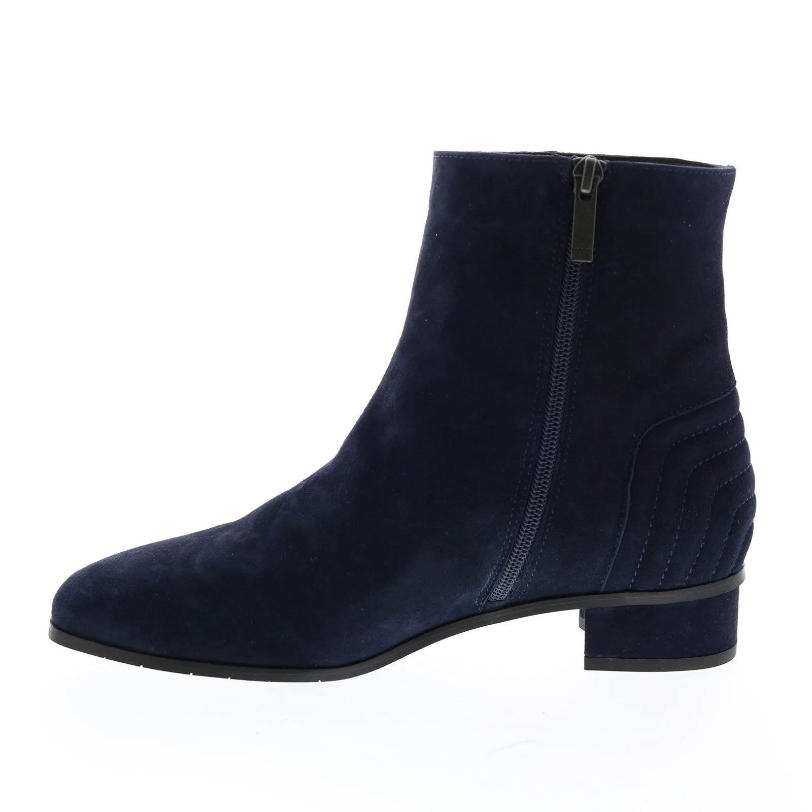 Aquatalia Leana Dress Suede 34L3855-NVY Womens Blue Ankle & Booties Boots Shoes