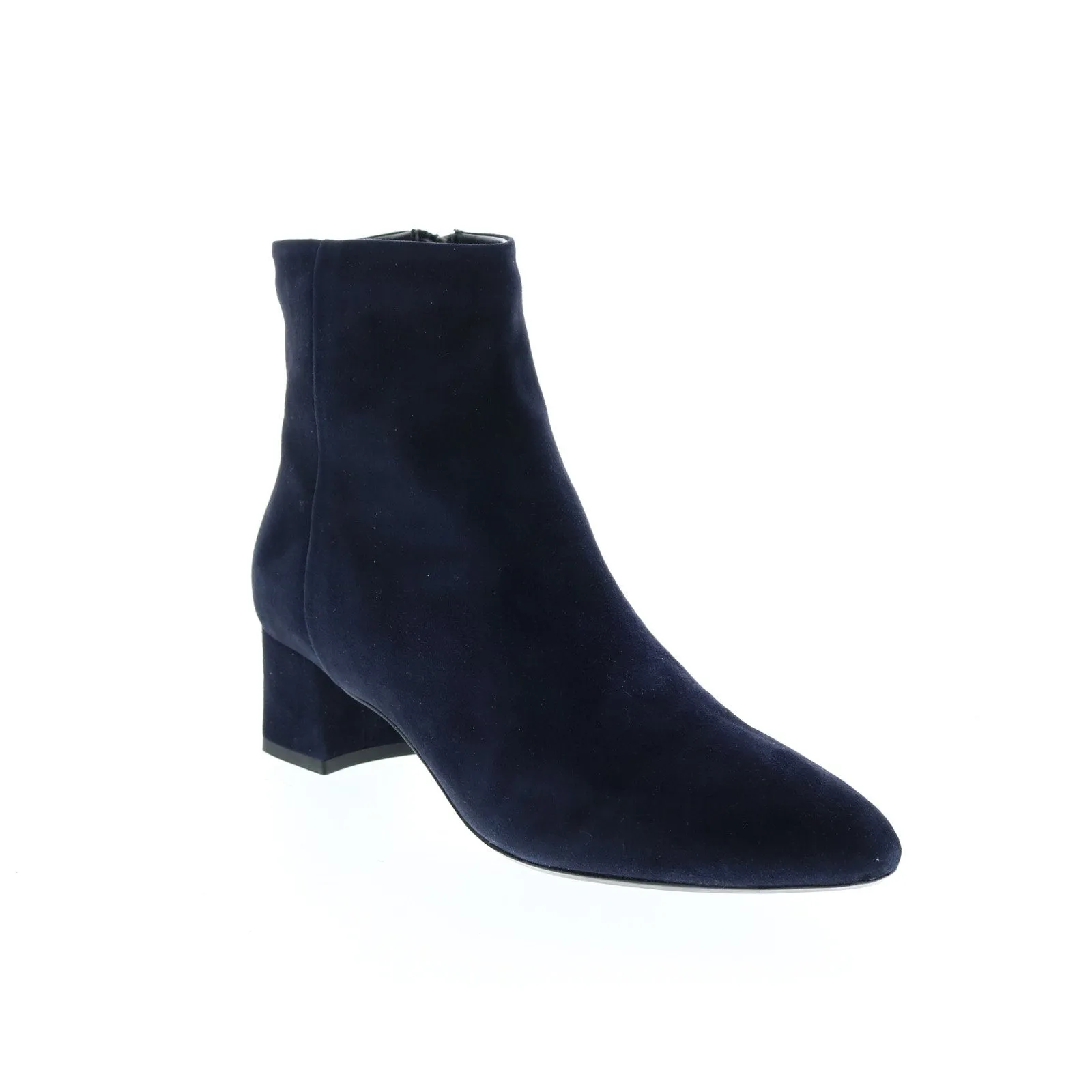 Aquatalia Perlina Dress Suede 34L2771-NVY Womens Blue Suede Zipper Ankle & Booties Boots