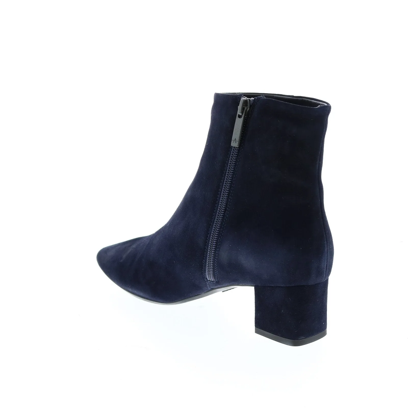 Aquatalia Perlina Dress Suede 34L2771-NVY Womens Blue Suede Zipper Ankle & Booties Boots