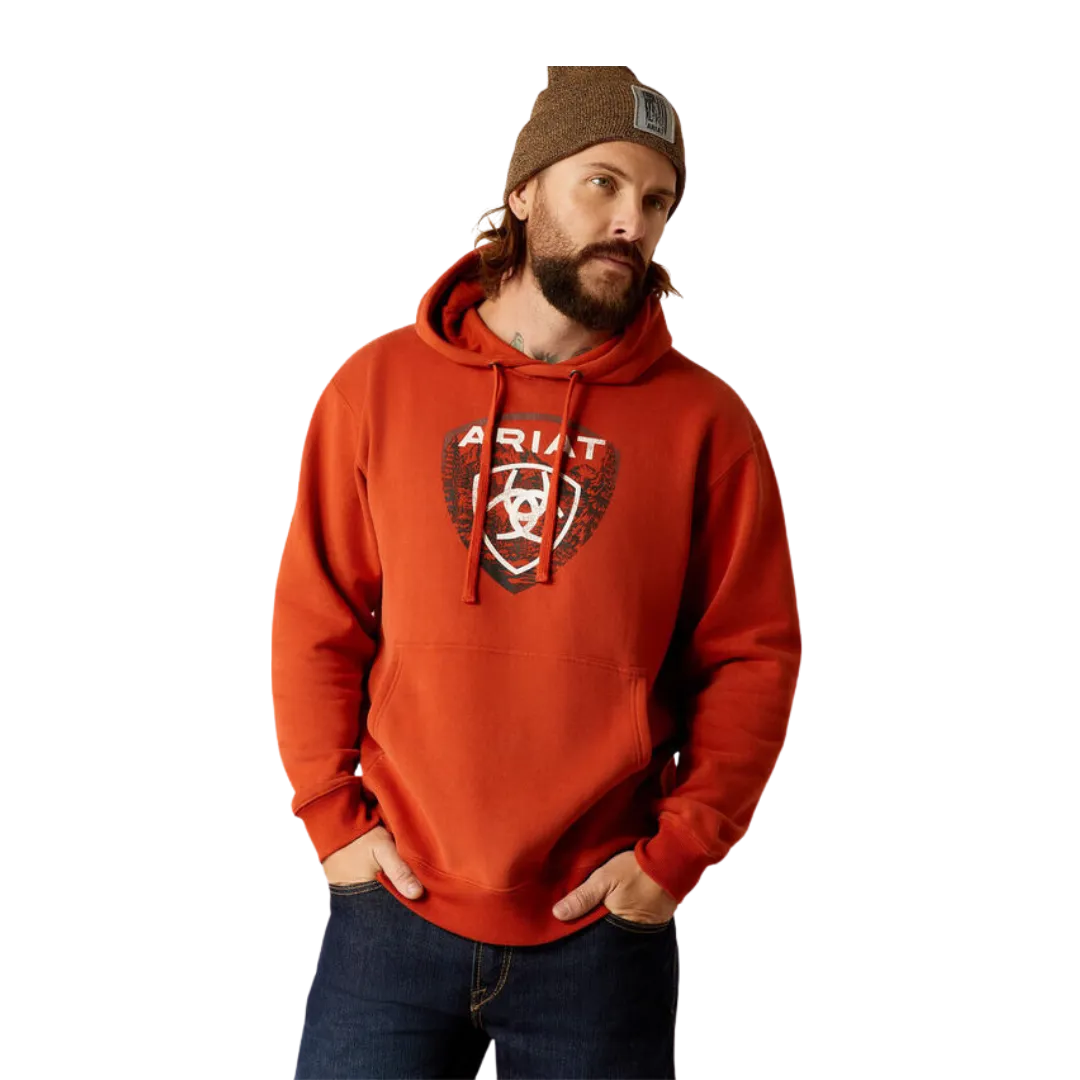 Ariat Men's Forest Badge Dark Orange Hoodie