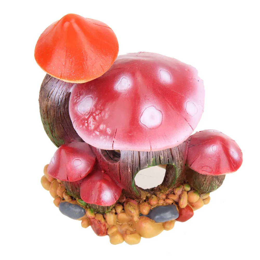 Beautiful Mushroom House Aquarium Decoration