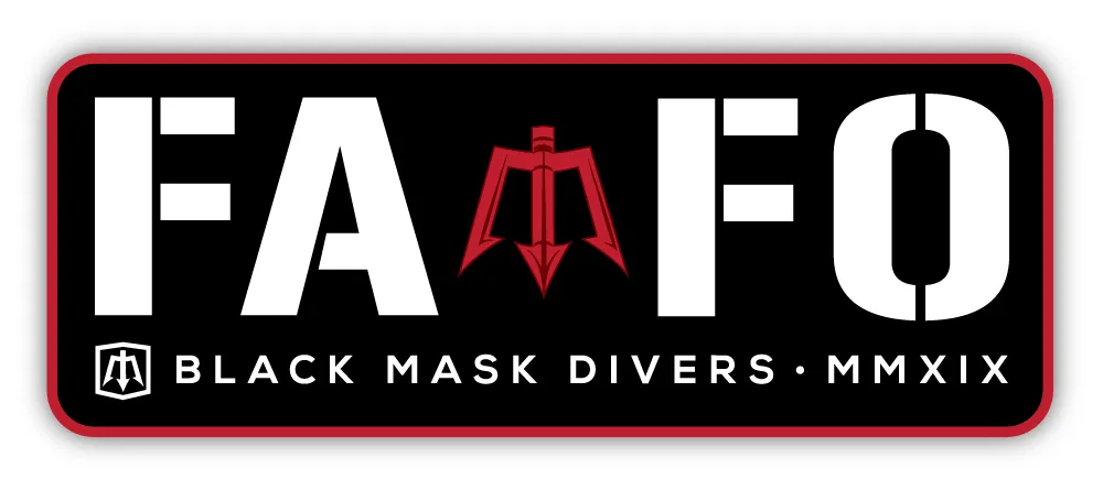 Black Mask Divers F.A.F.O. Sticker