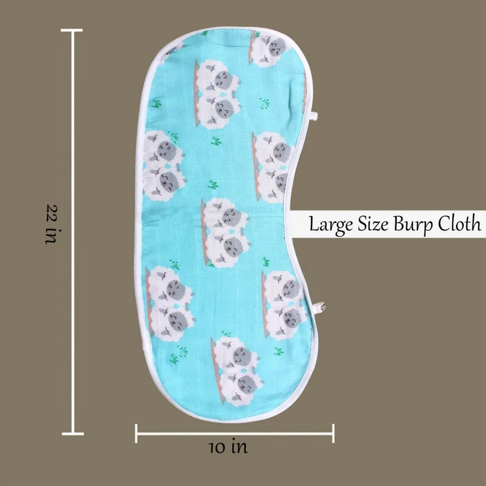 Blue Sheep  Burp Cloth