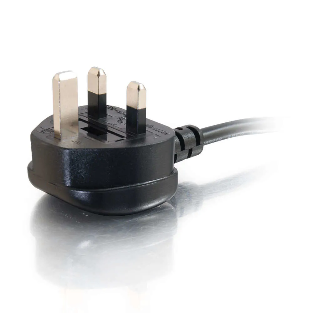 C2g Universal Power Cord - Power Cable - Bs 1363 (M) To Power Iec 60320 C13 - 1 M - Molded - Black