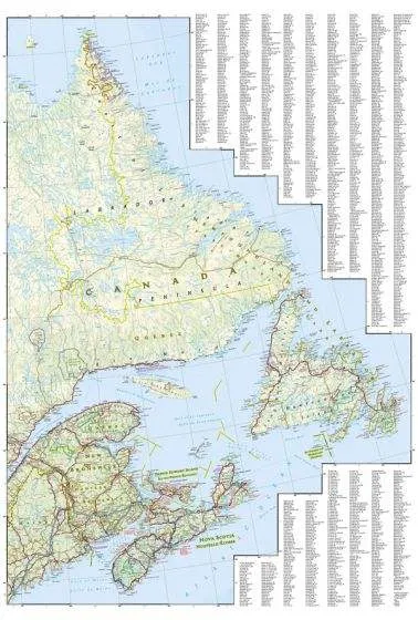 Canada East Adventure Road Map by National Geographic (2013)