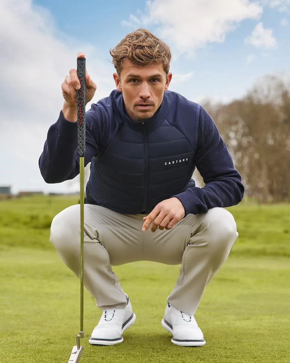 Castore Hybrid Golf Water Resistant Gilet - Midnight Navy