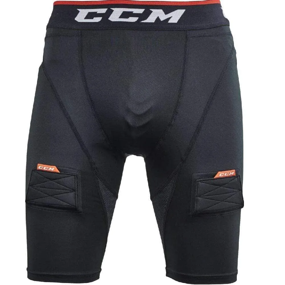 CCM Compression Shorts With Gel/Jock/Tabs