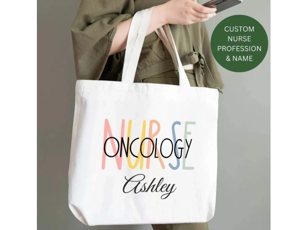 Custom Nurse Profession 100% Cotton Tote Bag