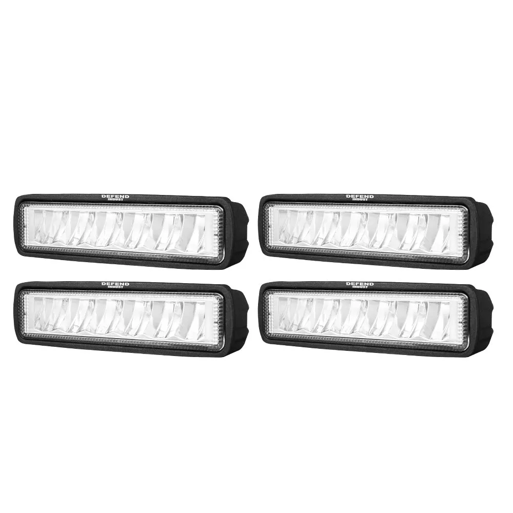 Defend Indust 6inch Led Light Bar 1 Lux @ 150M IP67 2,880 Lumens each light