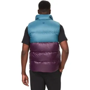 Down vest Guides men's Marmot, color Moon river/Purple Fig