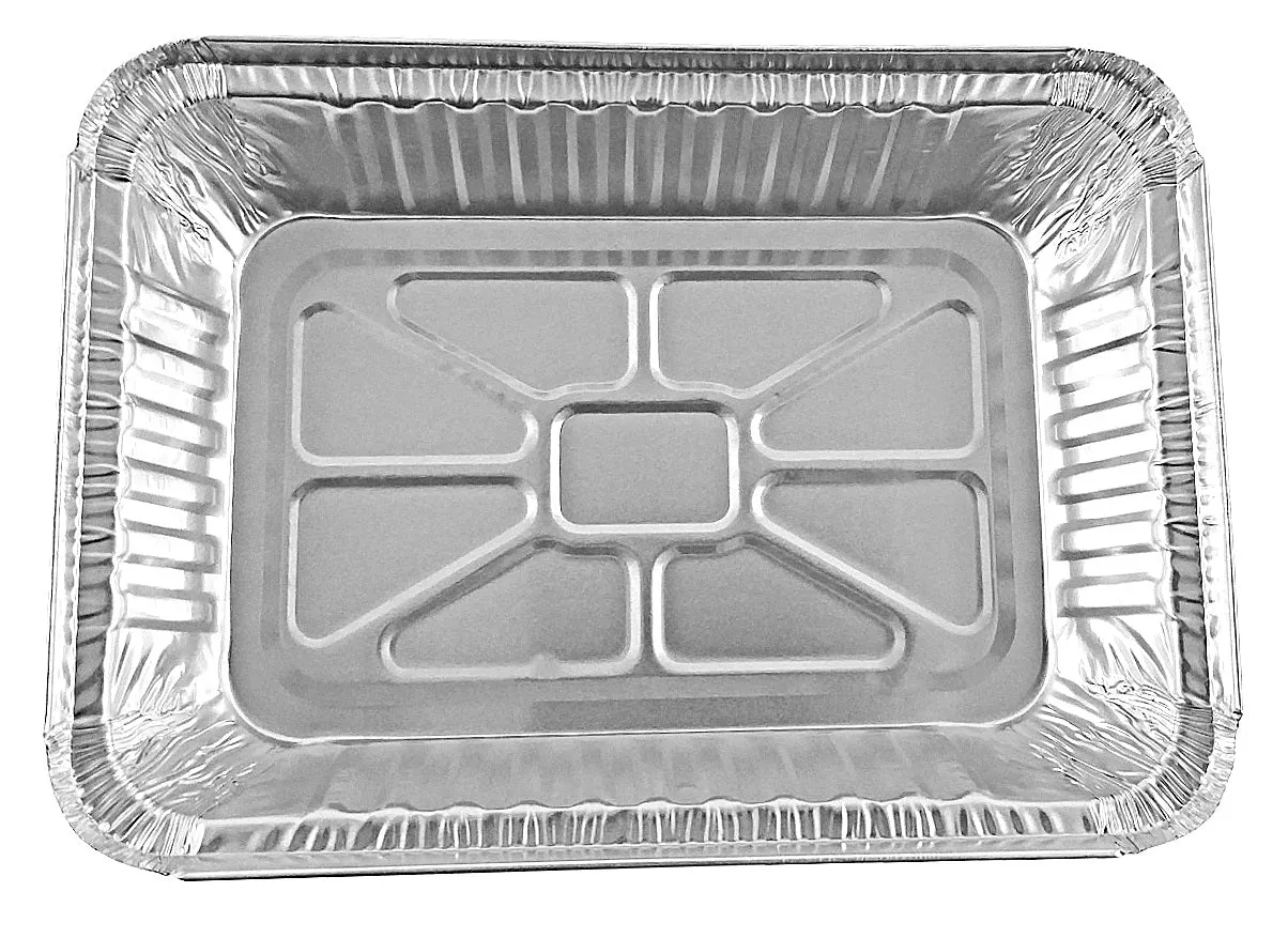 Durable 2 1/4 lb. Oblong Holiday Foil Pan With Dome Lid 50/PK