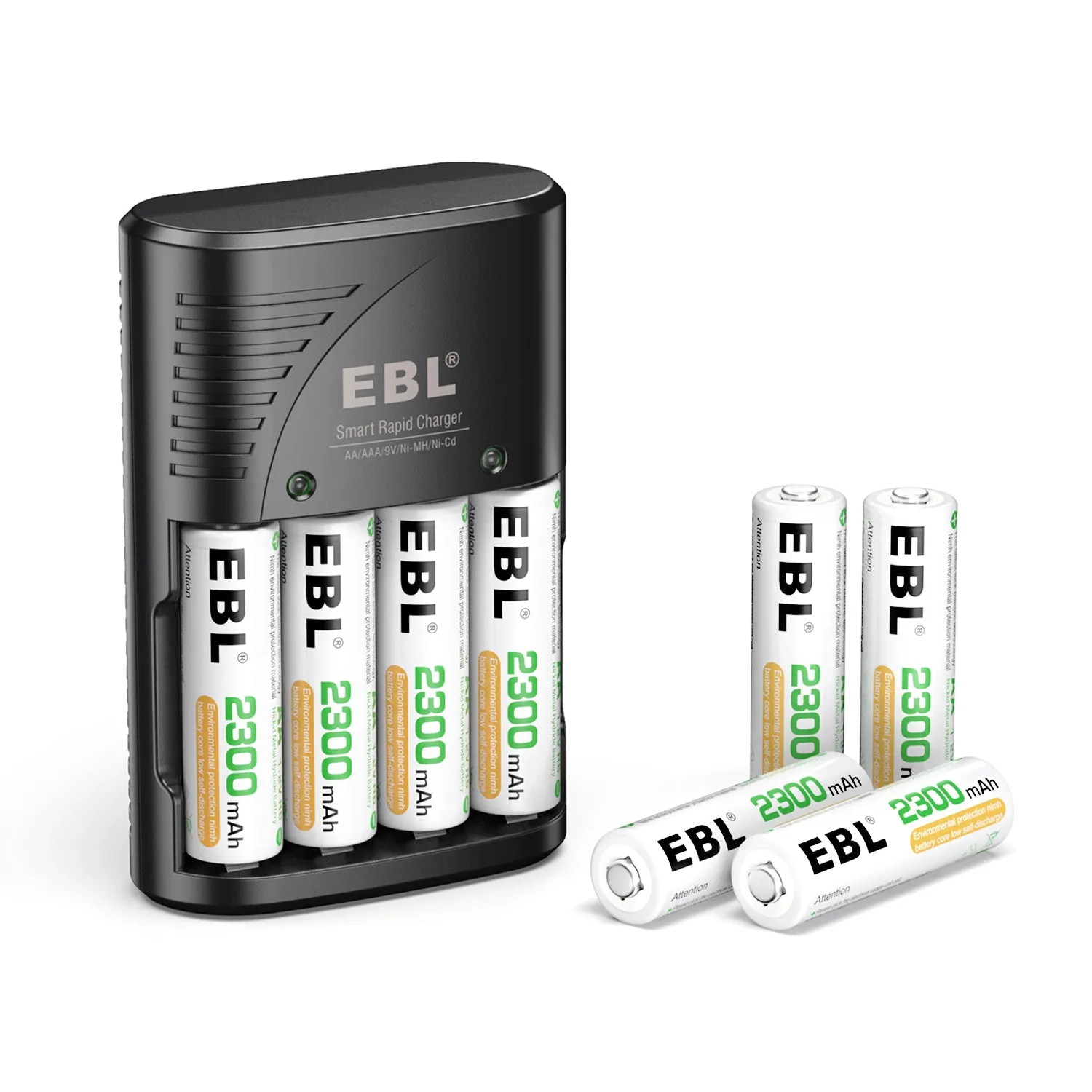 EBL 802 Smart Charger With AA AAA Rechargeable Batteries Kit