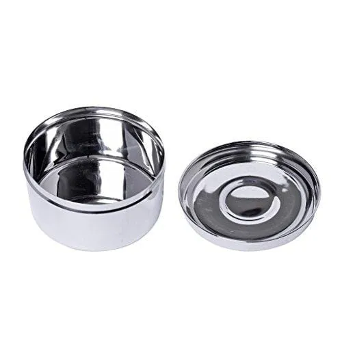 Embassy Deep Puri Box / Container - Pack of 2 (Size 7, 500 ml each), Stainless Steel