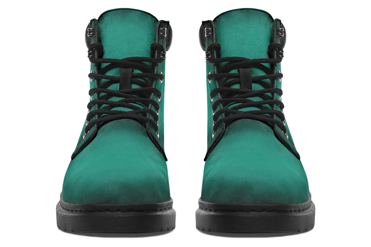 Enchanted Emerald Classic Boots - High Quality Micro-Suede Weatherproof Vegan Shoes with Stitched on Soles