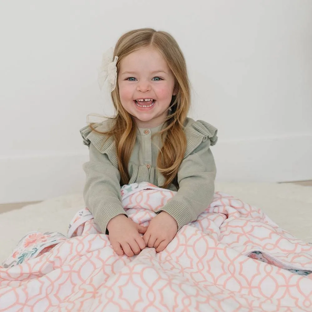 Floret   Trellis Premium Cotton Snuggle Blanket