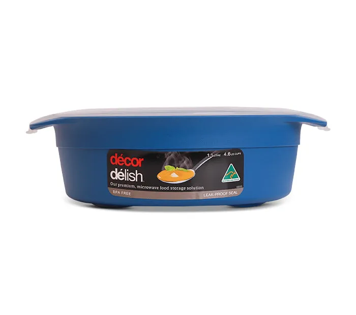 Food Container, Round, 1.1L