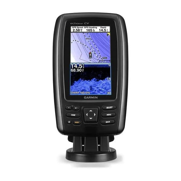 Garmin ECHOMAP43CV Chirp 4.3"" Combo U.S. Lakevu Transom Mnt