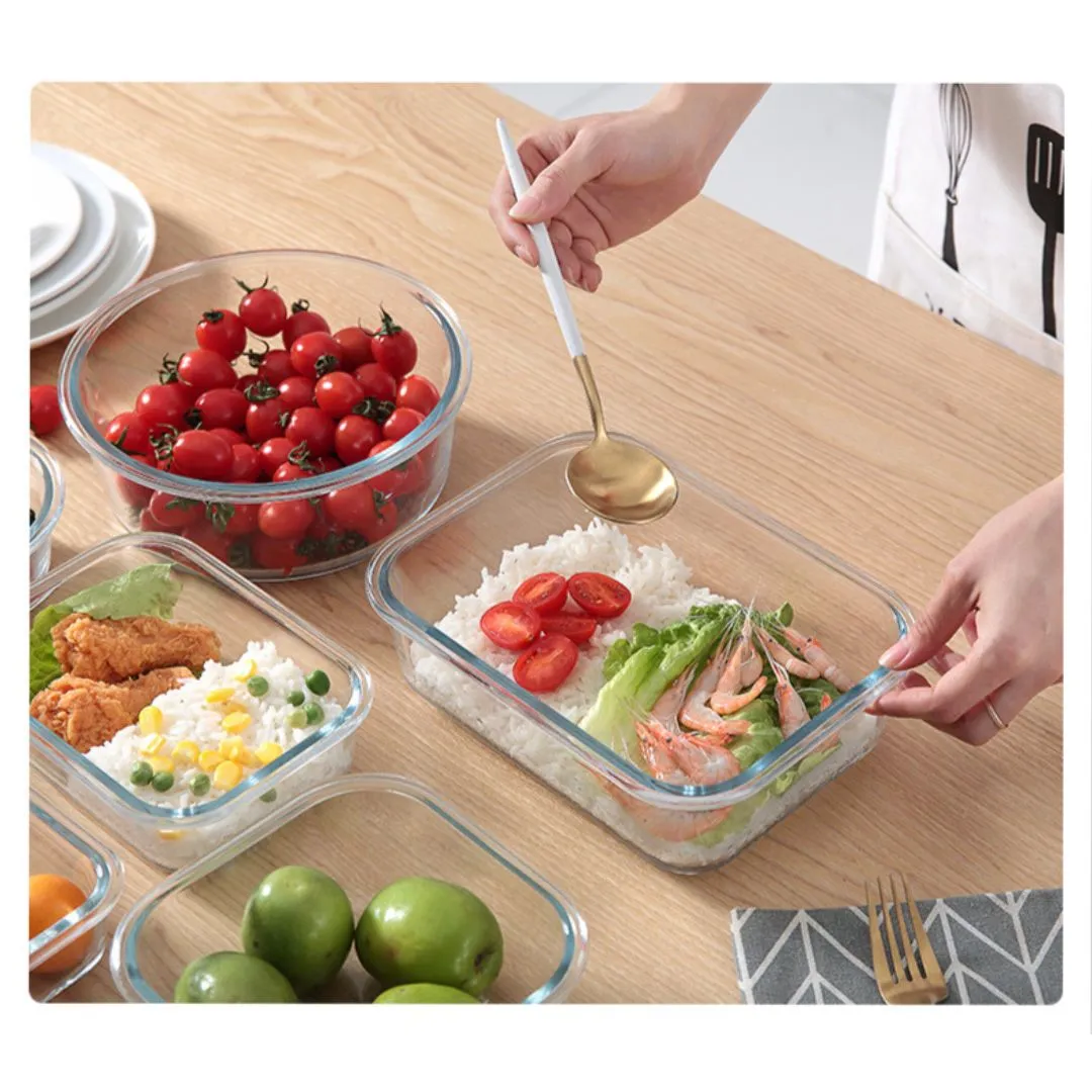 Glass Lock Rectangle Glass Food Container