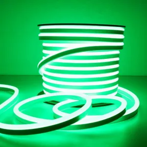 Green Neon Flex 220V 240V 8x16mm 120LEDs/m IP65 Waterproof with UK Plug