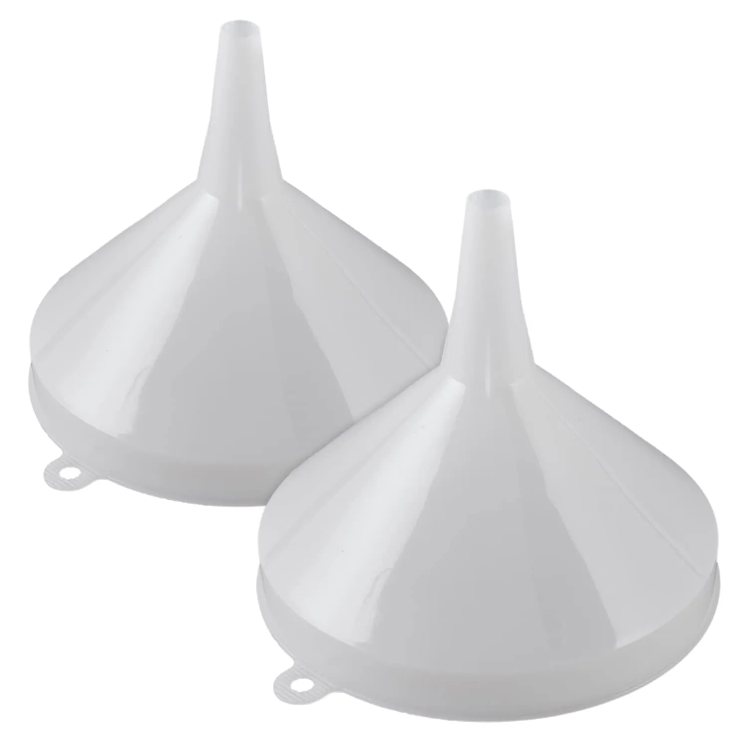 Heart Home All Purpose Wide-Mouth Plastic Funnel for Quick and Clean Transferring Liquids, Between Pitchers, Bottles, Cans and Containers- Pack of 2 (Tranasparent) -50HH01124