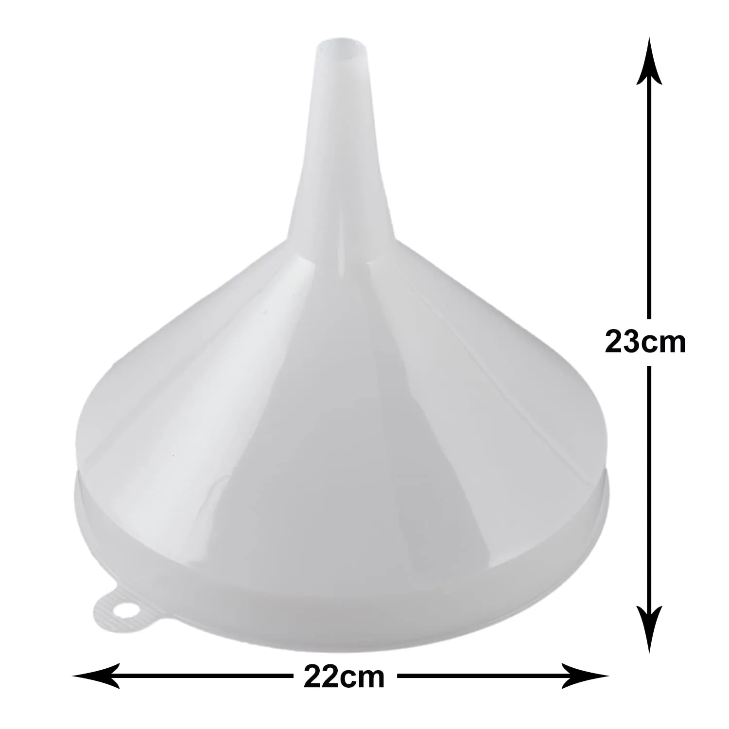 Heart Home All Purpose Wide-Mouth Plastic Funnel for Quick and Clean Transferring Liquids, Between Pitchers, Bottles, Cans and Containers- Pack of 2 (Tranasparent) -50HH01124