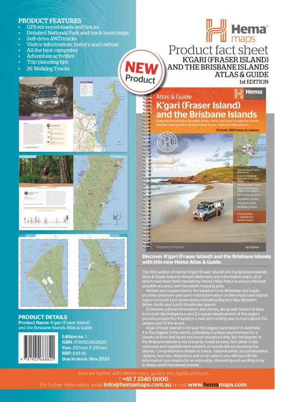 Hema Ultimate Guide to K'gari (Fraser Island) and the Brisbane Islands Atlas