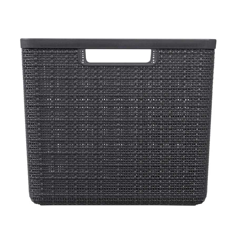 Jute Large Storage Basket 20L Dark Grey