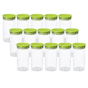 Kuber Industries Airtight Kitchen Container Set | 100% BPA Free, Food Grade Virgin Plastic | Multipurpose, Freezer Safe & Durable | Container for Kitchen Storage Set of 3 | Transparent (Pack Of 5)