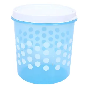 Kuber Industries Container | Plastic Container for Kitchen | Food Storage Container for Kitchen | Dot Printed Storage Containers | 5 Litre | Conti 105 | Sky Blue