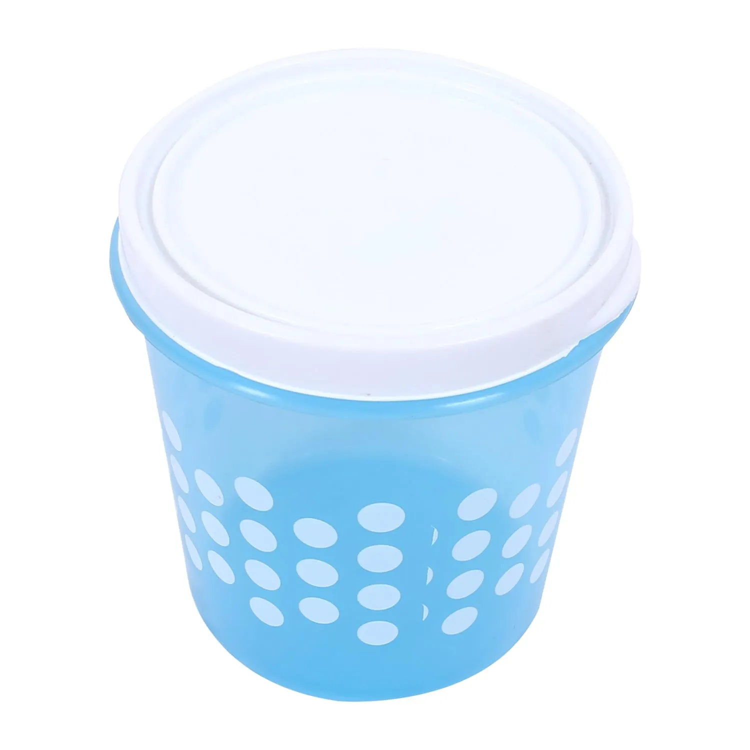 Kuber Industries Container | Plastic Container for Kitchen | Food Storage Container for Kitchen | Dot Printed Storage Containers | 5 Litre | Conti 105 | Sky Blue