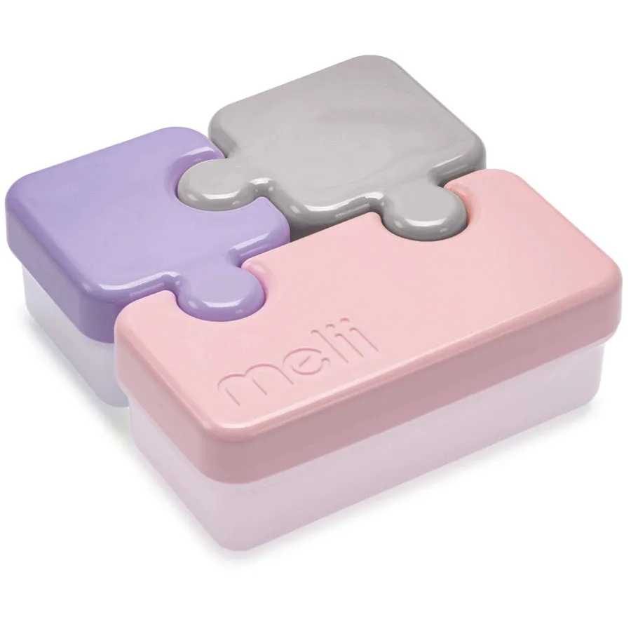 Melii Puzzle Food Container - Pink, Purple, Grey