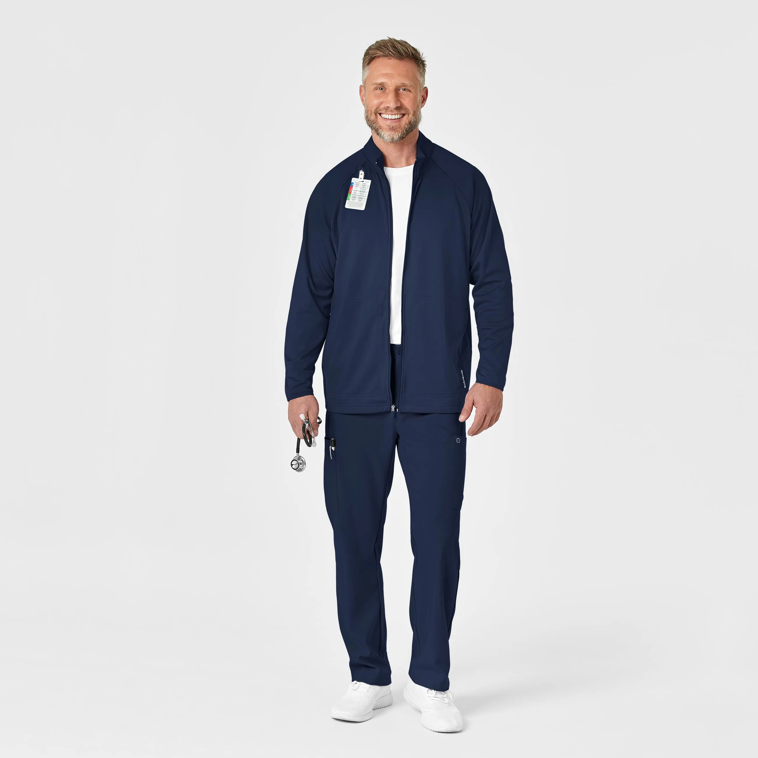 Men's Fleece Full Zip Jacket - Navy