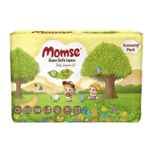 MOMSE DIAPERS L-4 MAXI 9-14KG ECONOMY PACK 32PCS