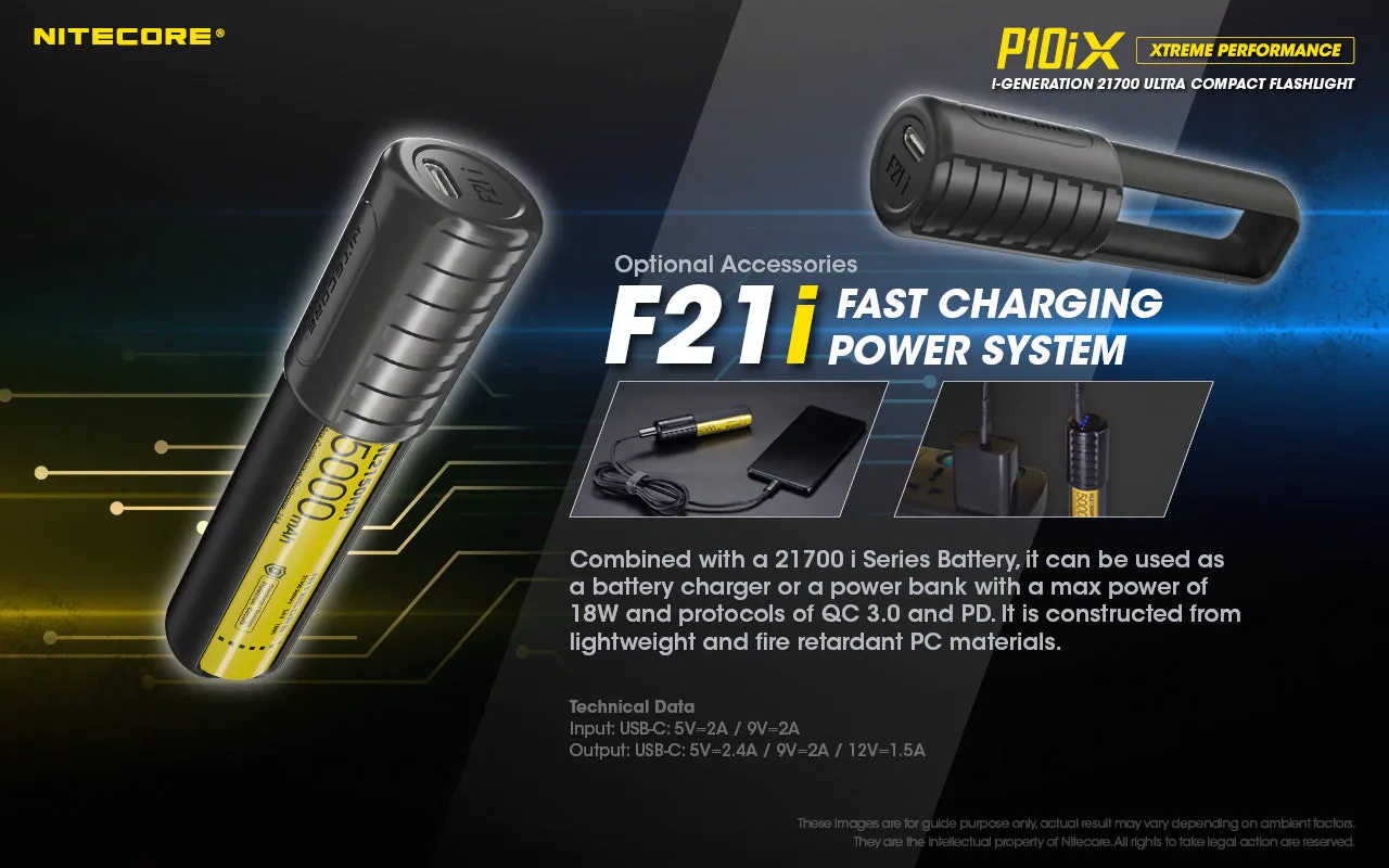 NITECORE P10iX i-Generation 21700 Ultra Compact Tactical Flashlight with 4000 lumens